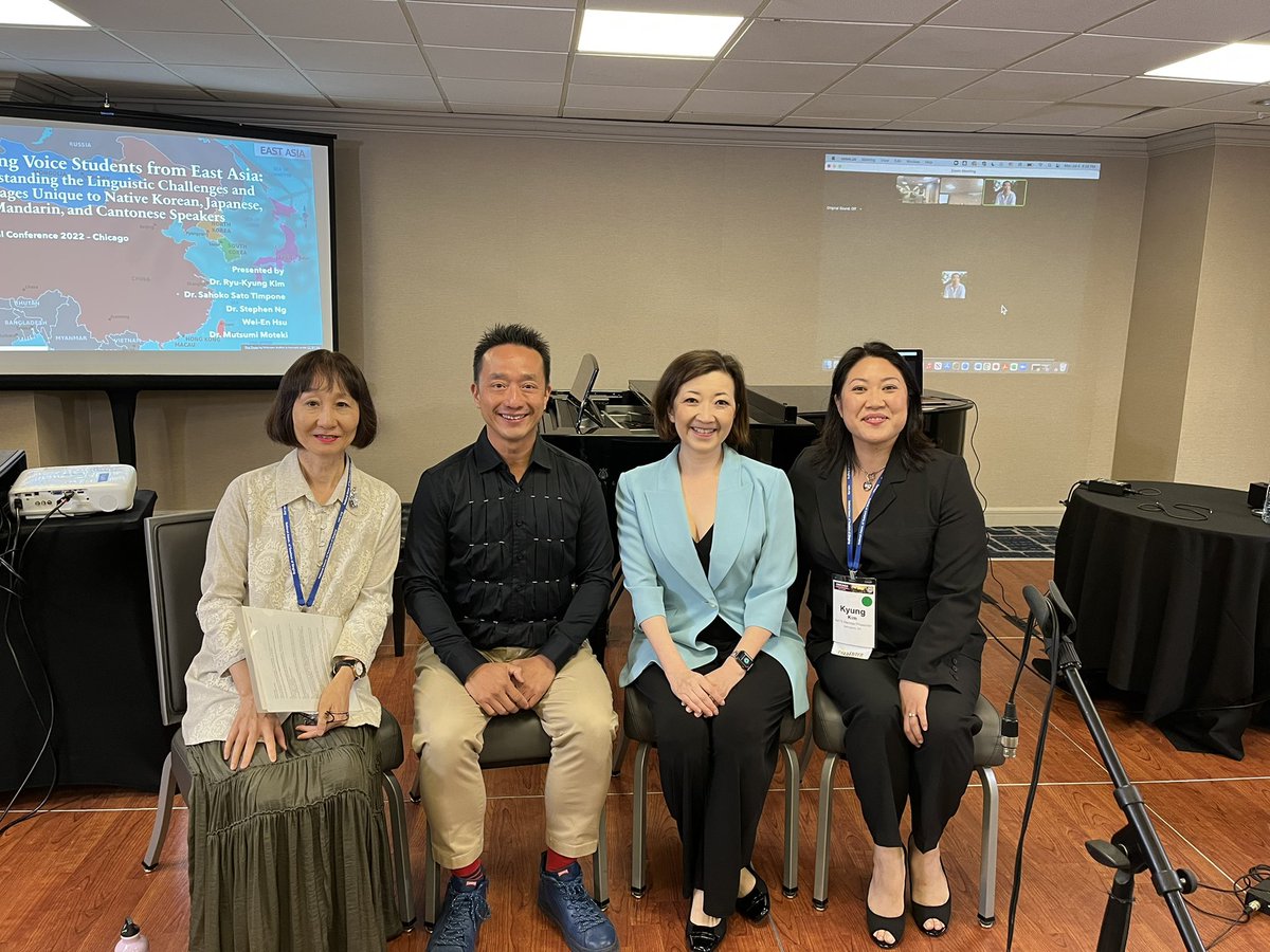 SahokoST's tweet photo. Grateful to @OfficialNATS for the wonderful opportunities to perform and present at the National Conference in Chicago this past week - performing in Art Song Composition Award Winner Recital &amp; presenting “Teaching Students from East Asia” with wonderful colleagues https://t.co/e9bdxgmwG8