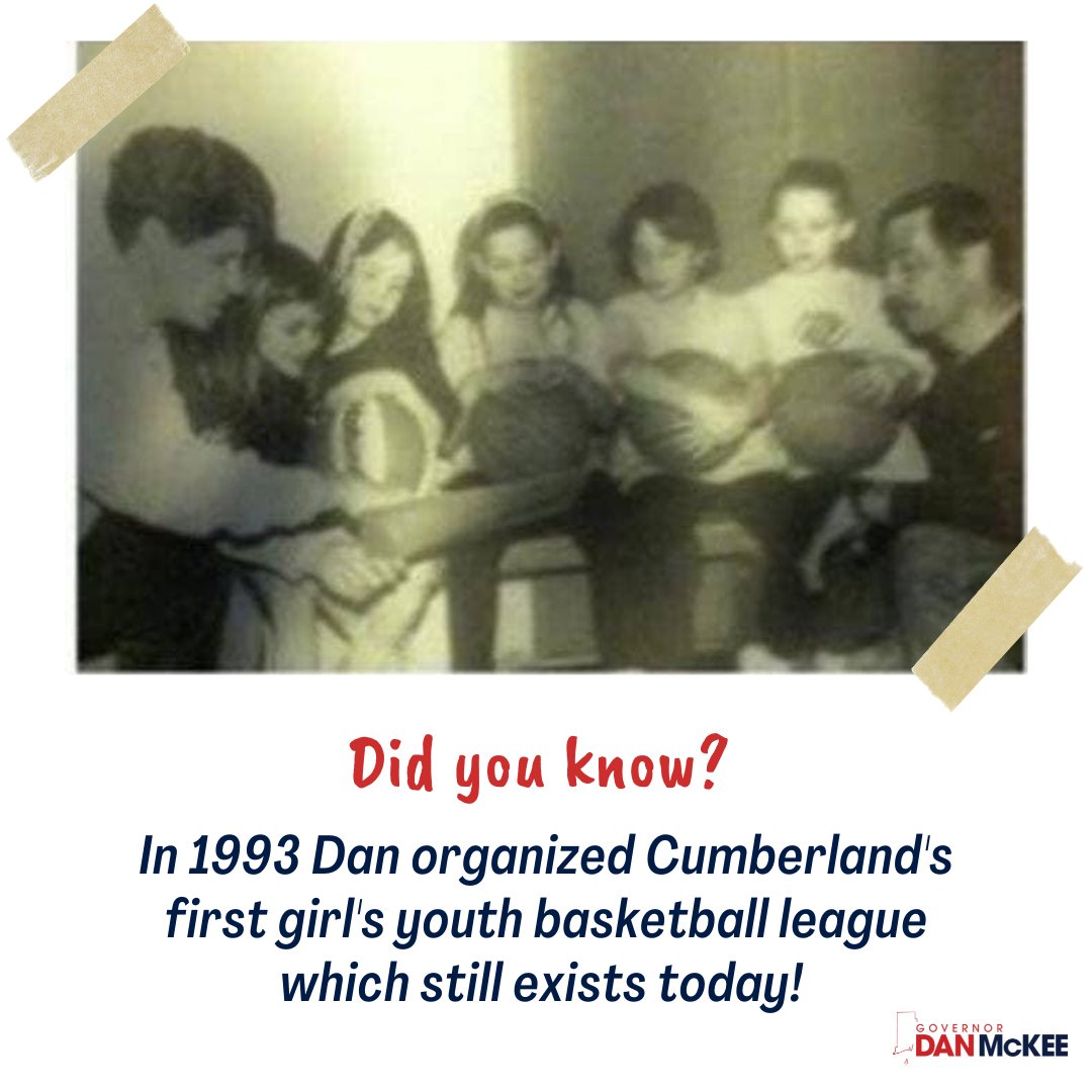 DanMcKeeRI's tweet photo. When my daughter Kara ​was in 2nd grade, she asked me why there was a town basketball league for boys, but not one for girls. A few weeks later, we organized Cumberland’s first girls youth basketball league which still exists today. Our inaugural season was in my garage in 1993! https://t.co/FQiSdds12Y