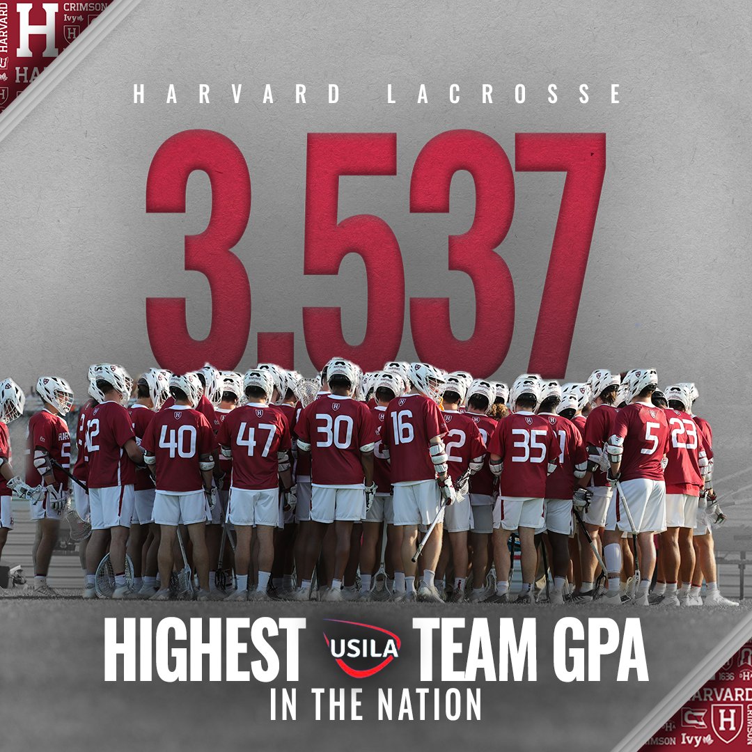 𝑳𝑬𝑨𝑫𝑰𝑵𝑮 𝒕𝒉𝒆 𝑵𝒂𝒕𝒊𝒐𝒏🇺🇸

Congratulations to <a href="/HarvardMLax/">Harvard Men's Lacrosse</a> who received the 
<a href="/USILA_Lax/">USILA</a> Academic Merit Award after posting the highest team GPA in the country 👏👏

📰: bit.ly/3PcJedW

#GoCrimson | #OneCrimson