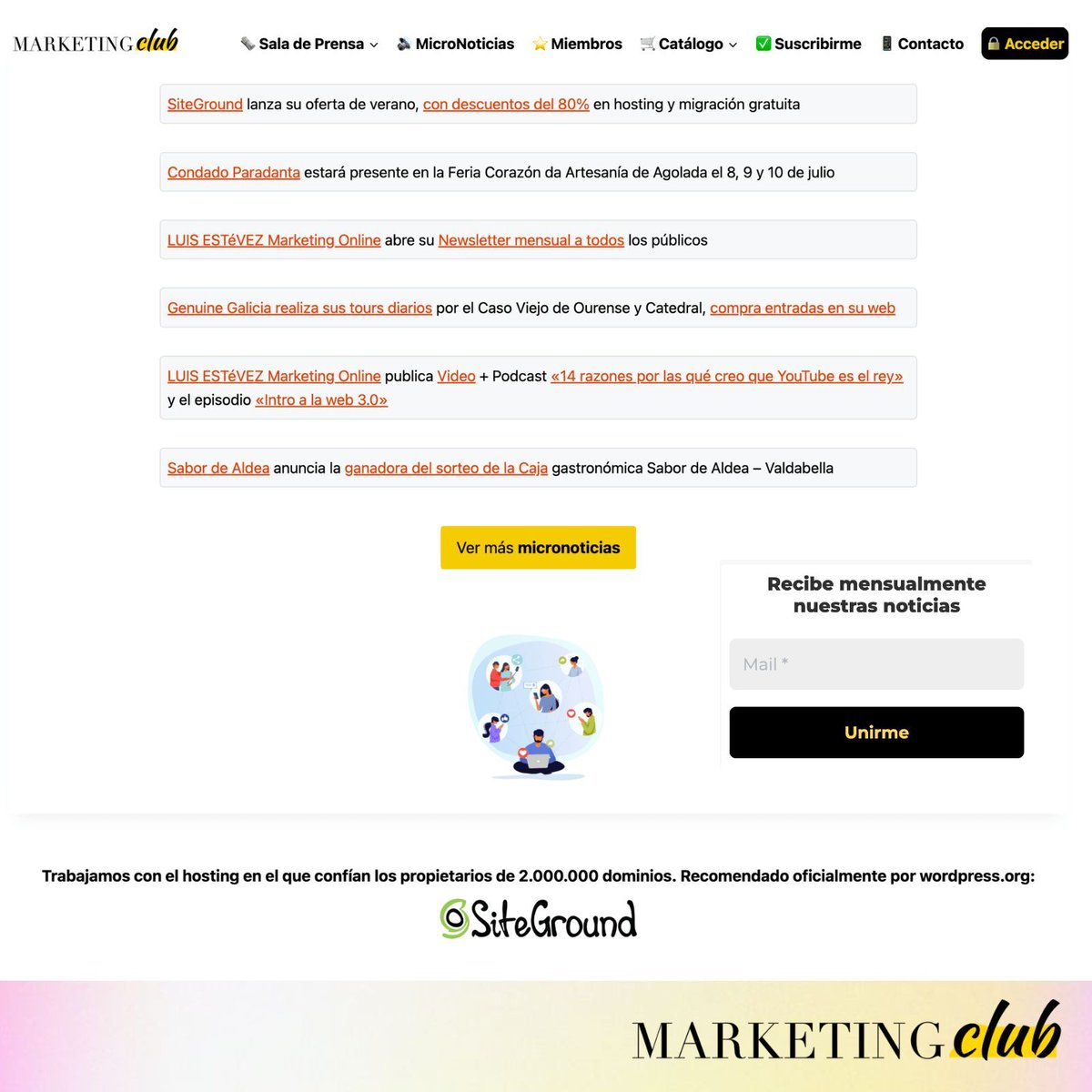 MarketingClubEs's tweet photo. 🆕  Lanzamos un nuevo formato dentro de Marketing Club, llamado MicroNoticias. La idea es, mediante pequeños titulares cubrir toda esa información interesante que nuestra Sala de Prensa no alcanzaba. Y además, este mes será el primero en el que las enviaremos a nuestros suscripto https://t.co/frM7cxKb8K