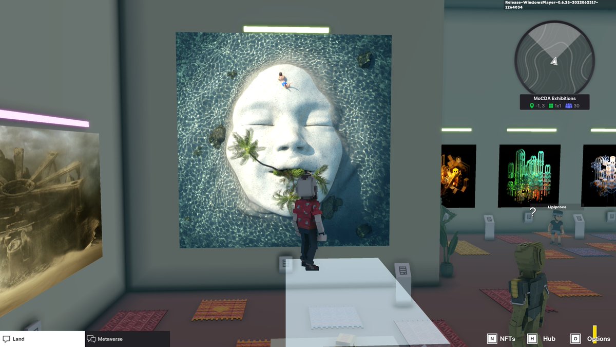 promissbubber's tweet photo. @TheSandboxGame @MOCDA_ I just participated in the #TheSandbox weekly contest for a chance to win 200 mSAND! Here is my favorite piece from the ‘Impossible Worlds’ exhibition, check out my screenshot below!
👇 https://t.co/ncSGYuVlSn