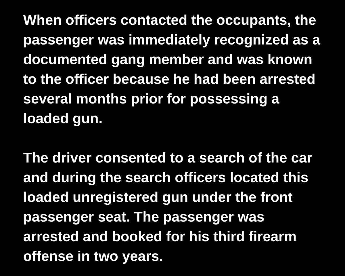 SanBernardinoPD's tweet photo. ANOTHER GUN TAKEN OFF THE STREETS
SBPD officers working proactive enforcement on Tuesday night stopped this vehicle after observing several vehicle code violations.
#GetAfterIt #SBPD #ProactivePatrol #SanBernardino #OneGunAtATime #JoinSBPD #MakingADifference https://t.co/rYa5H0xcs8