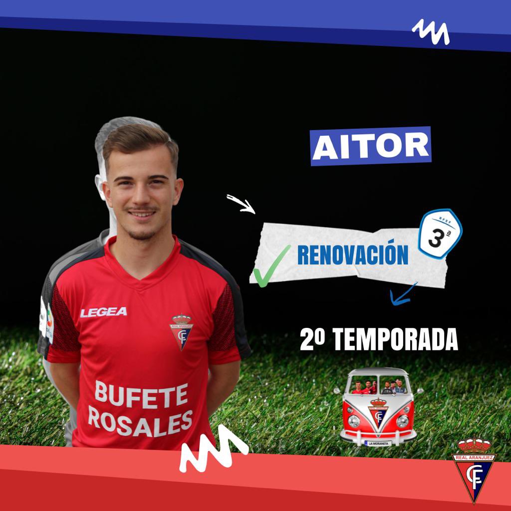 RENOVACIÓN | Aitor Carrillo, pieza clave en la medular, renueva y jugará con el Real Aranjuez en Tercera división. ¡Enhorabuena!

#VamosAranjuez #OrgulloRibereño