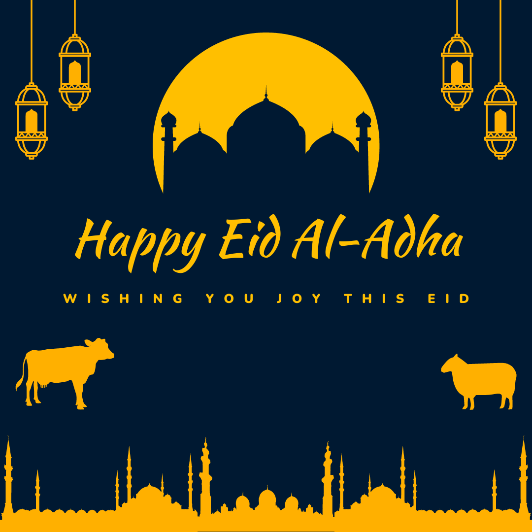Happy Eid al-Adha to those who celebrate! 

Muslim families celebrate Eid al-Adha by preparing lambs or goats to Halal standards, divided into thirds: one for you and your family, another for friends and neighbors, and the last for the impoverished. 

Eid Mubarak! 🕋🌙