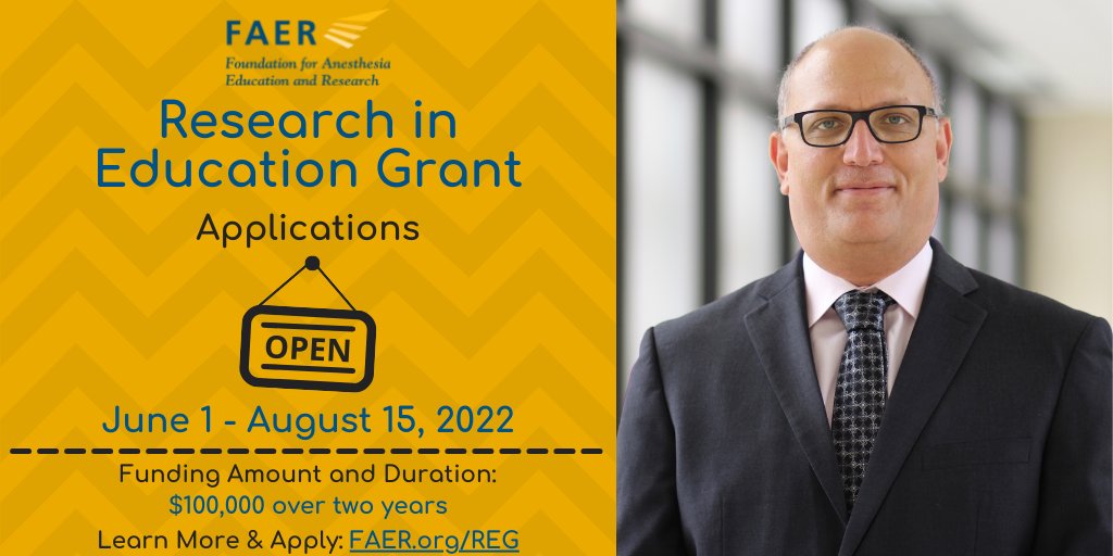 FAER (@faeranesthesia) on Twitter photo Join #anesthesiology investigators like 2021 #FAERgrantee Dr. Ahmed Zaky ( <a href="/UAB_Anesthesia/">UAB Anesthesiology</a>) by applying for a FAER REG! Advancing the careers of anesthesiologists interested in improving education in the specialty, apply today @ FAER.org/REG!
#FAERgrant #Research Join #anesthesiology investigators like 2021 #FAERgrantee Dr. Ahmed Zaky ( <a href="/UAB_Anesthesia/">UAB Anesthesiology</a>) by applying for a FAER REG! Advancing the careers of anesthesiologists interested in improving education in the specialty, apply today @ FAER.org/REG!
#FAERgrant #Research