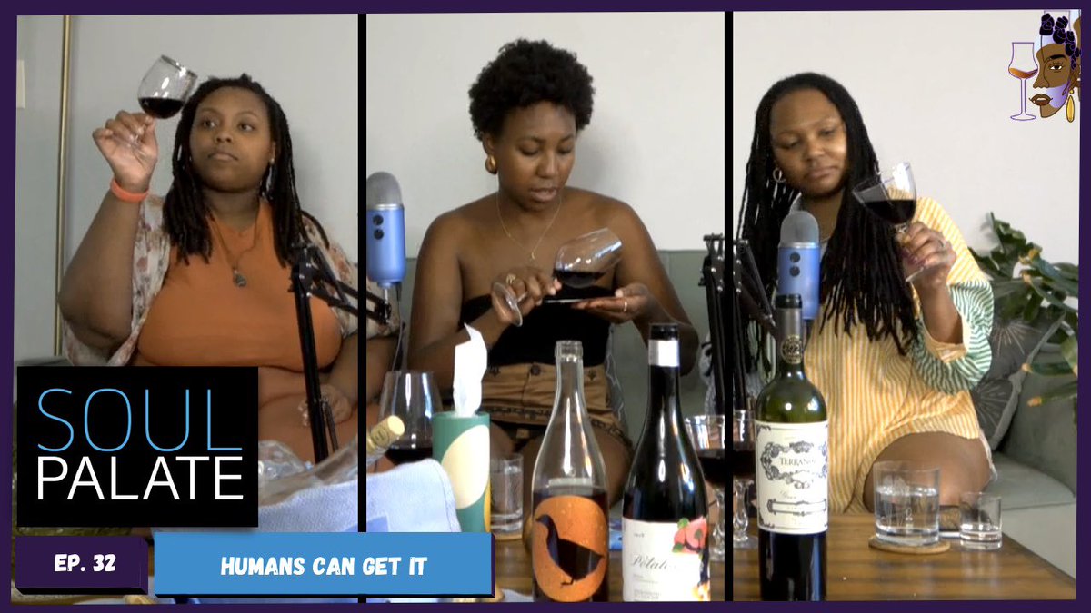 SoulPalatepod's tweet photo. ITS GIVING #SOULPALATE 1st, THIS WEEK ‼️🎙 
We are tasting🍷with our fave, Erica &amp; get into the overturning of #RoeVwade, the “resurgence” of House music, the rise of 🍆 swinging across our TV screens, and so much more 😄
Catch the AUDIO 🎧 now &amp; the visual tomorrow on #YouTube! https://t.co/oKoVpMAO6h