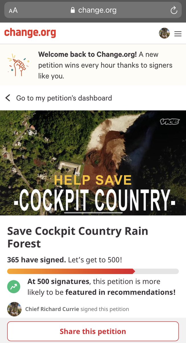 ChiefCurrie's tweet photo. Join the Movement to Save Cockpit Country by signing and sharing the Petition today! https://t.co/UnTLsWrGpm 

We are protecting the water table and water reserves that provides more than 40% of Jamaicans fresh water to the island. #Support #nature

STAND UP #JAMAICA 🇯🇲 #unity https://t.co/hYd9pGluhR