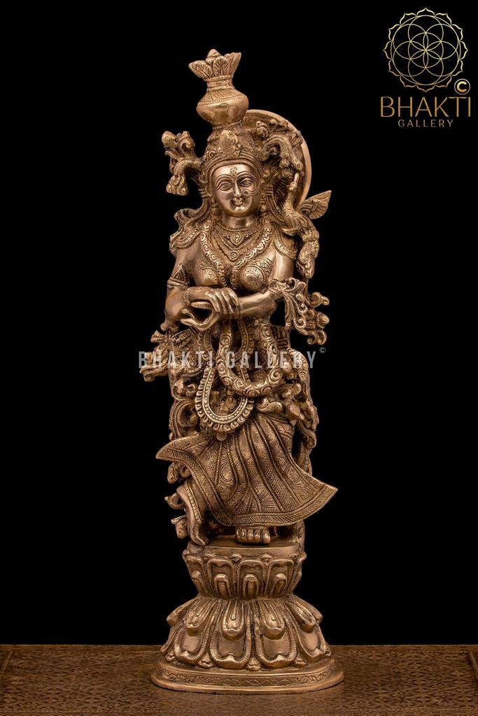 BhaktiGallery's tweet photo. Large Radha Statue in Brass, 24 Inch Brass Goddess Radha Idol, Indian Lady Murty, Shyama Kishori Murti, Hindu Goddess of Devotion &amp; Love #largeradhastatue #goddessradhaidol #bronzeradhastatue #maradhamorti #radharanistatue #deviradhaidol #bigradhikastatue https://t.co/pm8NzpCCd0 https://t.co/C0gfN3NdYy