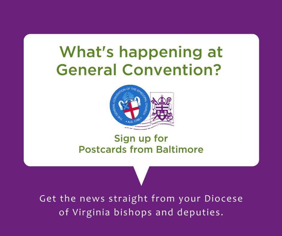 It's Day One of The Episcopal Church's 80th General Convention! You can follow along by signing up for postcards. Subscribe here: lp.constantcontactpages.com/su/g0WyyGb