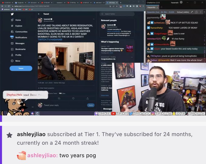 i&rsquo;ve done the impossible.  two years sub of @hasanthehun with no bans😎 https://t.co/QwaR8tslip<a class="tags" target="_blank" title="On Twitter" href="/?out=eyJ0eXAiOiJKV1QiLCJhbGciOiJIUzUxMiJ9.eyJpYXQiOjE3MjA4NDA4NDQsImlzcyI6InR3cG9ybnN0YXJzLmNvbSIsIm5iZiI6MTcyMDg0MDg0NCwiZXhwIjoxNzUyMzc2ODQ0LCJyZWRpcmVjdF91cmwiOiJodHRwczovL3R3aXR0ZXIuY29tL2hhc2FudGhlaHVuIn0.k_3MhPBwwWkHySKyfSVkC_bjWv4fnP3gjo3LA2_W7UdEDSNd3cwtPnI2Q6qqzYBTXzSmX0BdkpW-jRdc0udLbA">@hasanthehun</a><a href="/tag/thehungergames"class="tags"><span>#thehungergames</span></a><a href="/tag/theballadofsongbirdsandsnake"class="tags"><span>#theballadofsongbirdsandsnake</span></a>