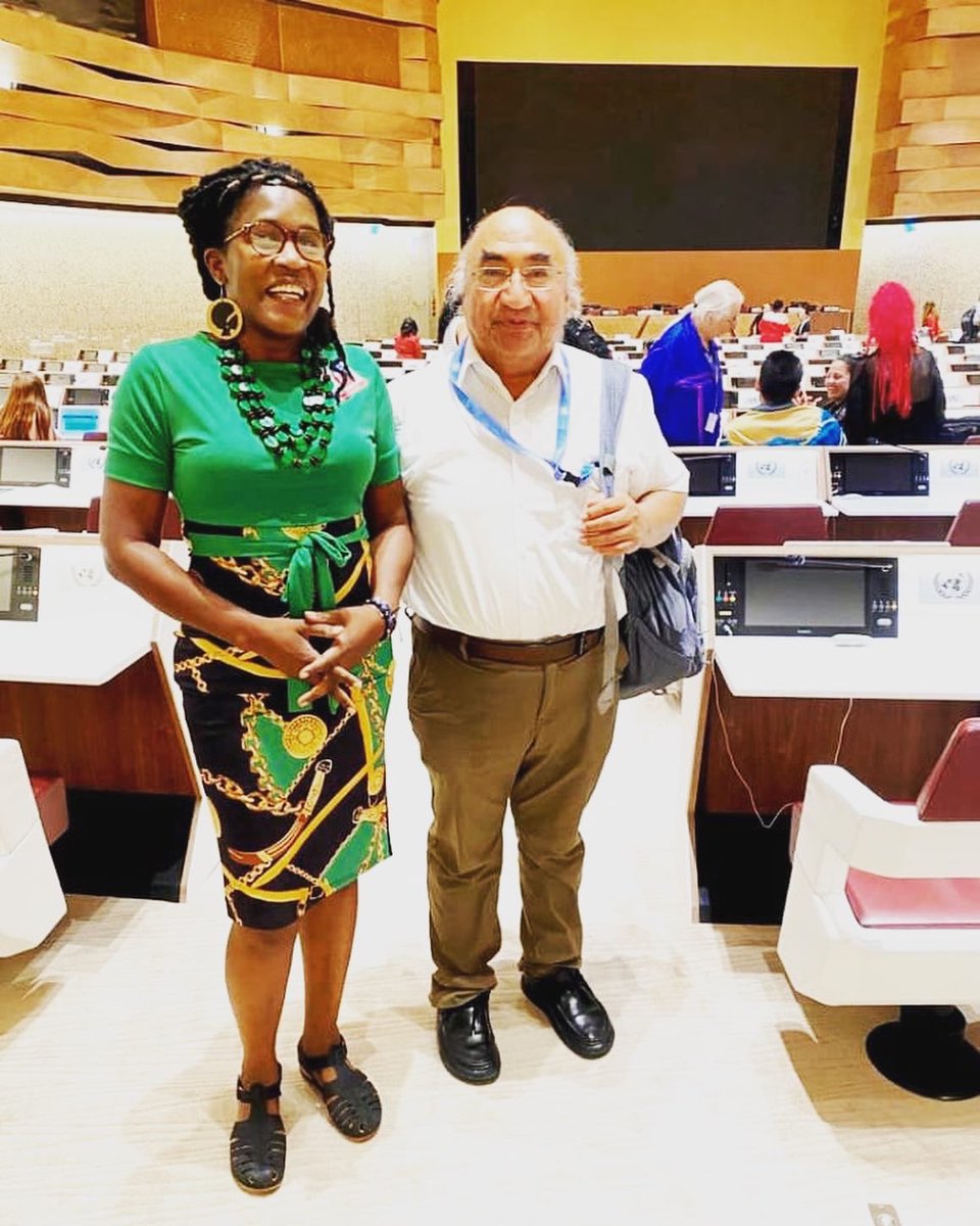 ChiefCurrie's tweet photo. Accompong Maroon Ambassador Empress Mona Lisa continues her dialogues with delegates from the family of nations and indigenous peoples at the 56th session of the International Law Seminar taking place at the United Nations Office at Geneva from 4 to 22 July 2022. #Unitednations https://t.co/cVCvIrHLDx