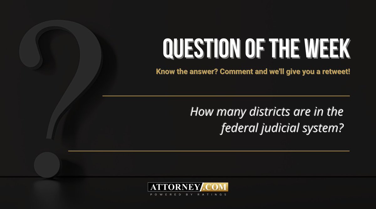 ComAttorney's tweet photo. We're wrapping up the week with our Question of the Week! Think you know the answer?

#lawtwitter #legalmarketing #judicialsystem #court #thursday #TriviaThursday #justice https://t.co/Ar5d8ednDJ