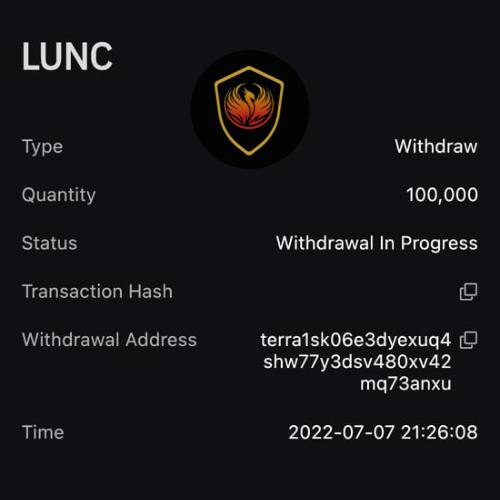 LunaProtocolR's tweet photo. 🔥 We just burn 1,00,000 $LUNC again!!!

RT🔥 if you want us to burn tomorrow 500,000 $LUNC
Chart: https://t.co/ucxAfybYas
Join us https://t.co/OulrGp1p41

#Terraluna #Lunap $LUNA #LUNABURN https://t.co/uGekReWAiJ
