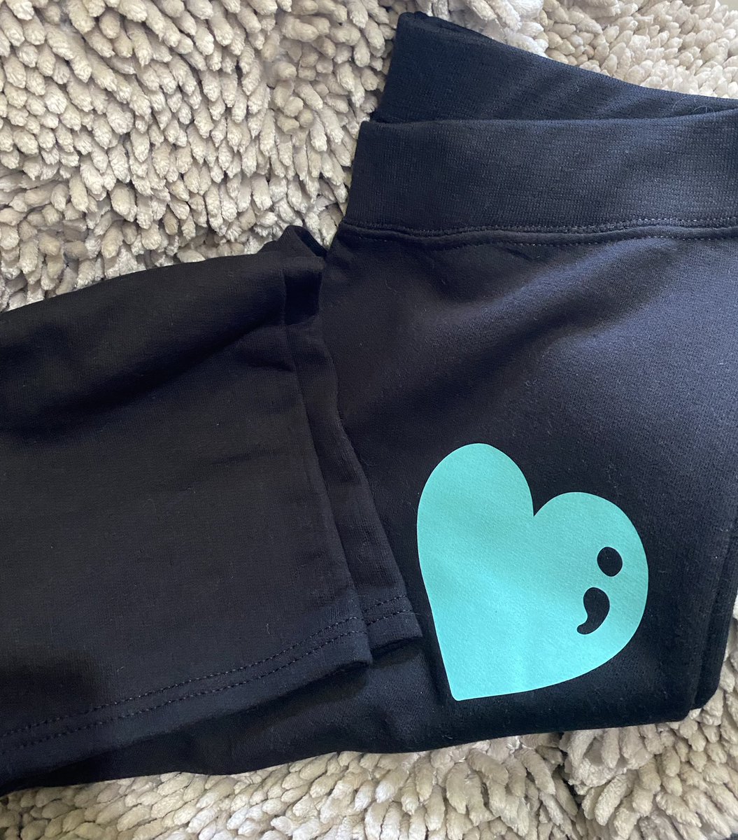 KanbCreations's tweet photo. Get you a pair of these awesome Semi Colon sweatpants to remind yourself every time you wear them that you are enough before they are gone. Available in Sm-Xlg  $20 plus shipping (local pickup/delivery available) Email us today to order at KanB.creations@yahoo.com https://t.co/2Qdu2QRcrW
