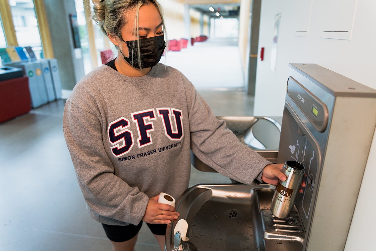 SFUVan's tweet photo. Did you know that #SFU is home to 168 water refill stations? Bring your reusable bottle to campus and take advantage of the fresh, clean (and free!) water served on tap.
Learn more: https://t.co/aJ6yshHhIq
@SFUAncillary
#ReuseForGood #ZeroWaste #Reusable https://t.co/4iXaXvyK12