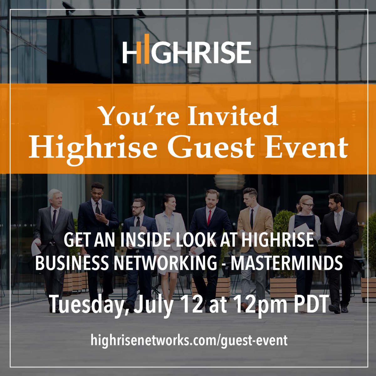 HighriseNet's tweet image. Discover how Highrise can catapult your business to the next level. Join us for our HIGHRISE GUEST EVENT.  Meet some of our staff, hear from current members, and learn more about masterminds.

highrisenetworks.com/guest-event/

#businessnetworking #mastermindgroups #joinus #zoom