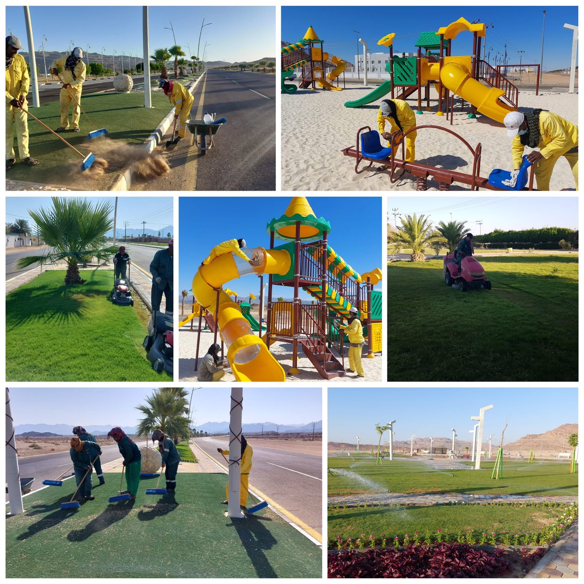 #بلدية_بداء 

#مـسـتـمـرون 🔁
تواصل أعمالها بقسم #النظافة . على مدار الساعة . 
↩️تنظيف الشوارع والمنتزهات العامة.
↩️تهذيب المسطحات الخضراء .
↩️تعقيم الألعاب الأطفال.
وذلك لراحة وخدمة المتنزهين والزوار خلال عطلة #عيد_الأضحى_المبارك .

#جودة_الحياه