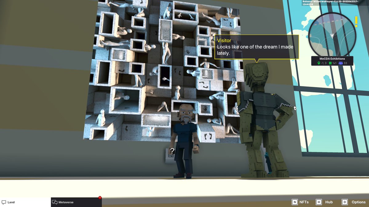 monguy02's tweet photo. @TheSandboxGame @MOCDA_ I just participated in the #TheSandbox weekly contest for a chance to win 200 mSAND! Here is my favorite piece from the ‘Impossible Worlds’ exhibition, check out my screenshot below!
👇 https://t.co/z6ZuoqxhzR