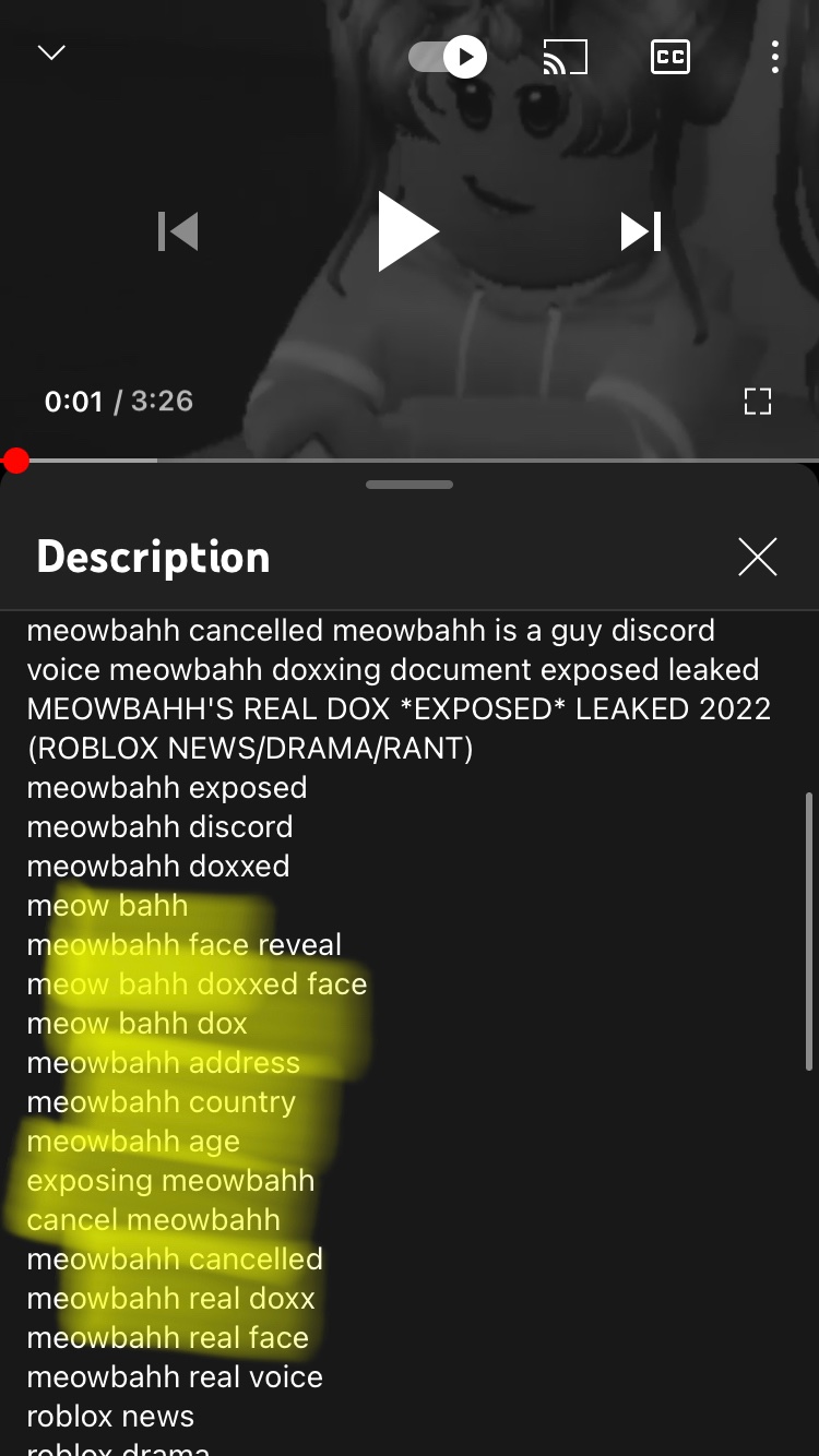 MEOWBAHH'S REAL DOX *EXPOSED* LEAKED 2022 (ROBLOX NEWS/DRAMA/RANT) 