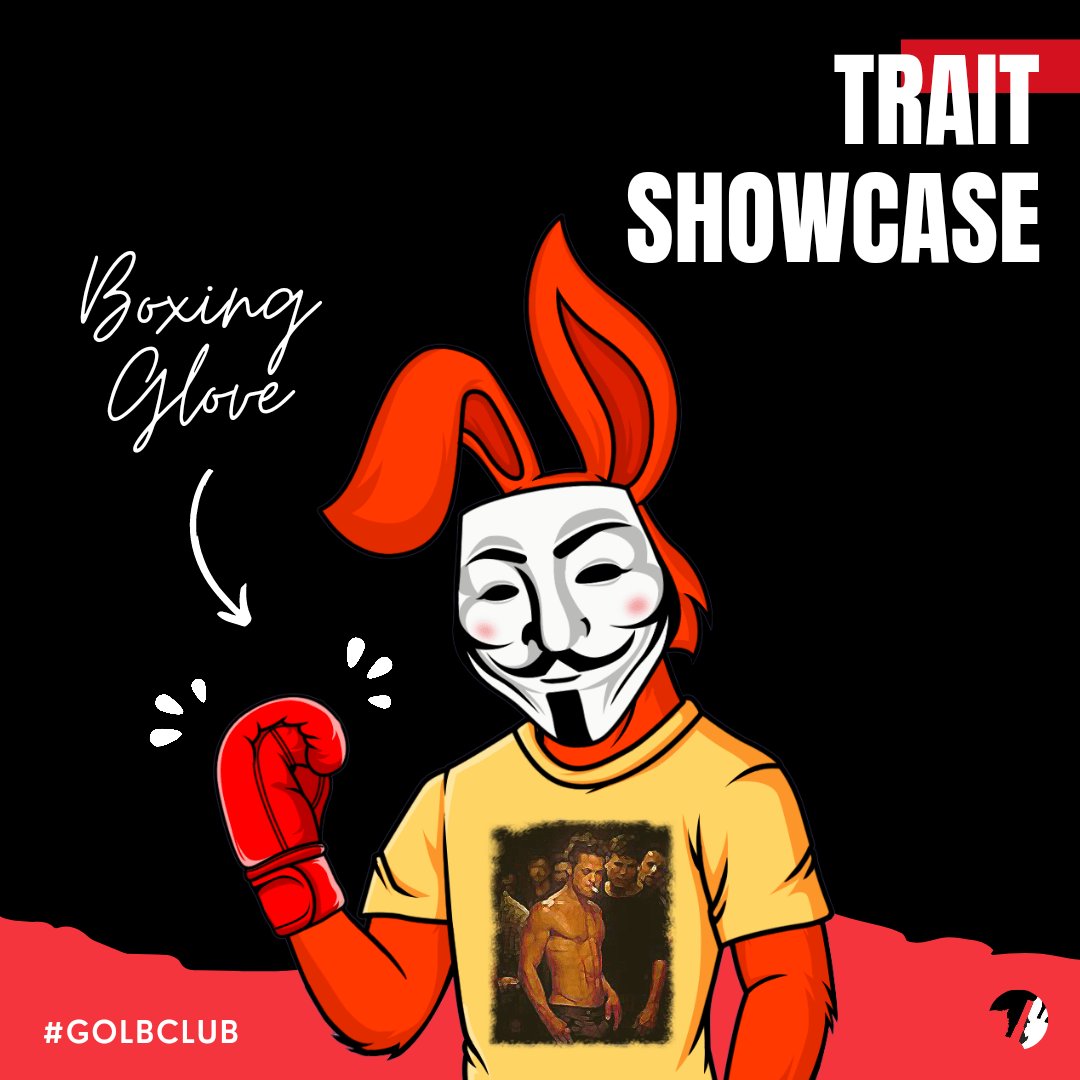 GOLB_club's tweet photo. ⚡ Trait Showcase - BOXING GLOVE ⚡

Our Lucky Bunnies are ready to battle the Greedy Owls and aren't afraid to fight up close.

A limited number of Bunnies will feature the Boxing Glove trait 🥊

Tag your favourite boxer below!

#NFTs #NFTMintAlert #WAGMI #NFTdrop #NFTdrops #NFT https://t.co/zsNeaymIr5