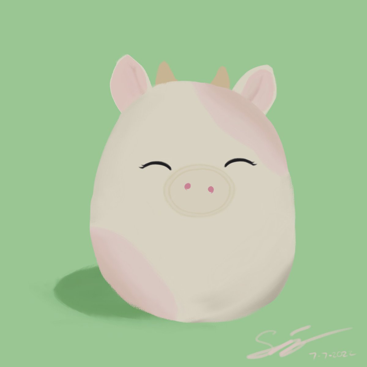 StickBugArt's tweet photo. COVID I think is actively rotting my brain so enjoy this procreate drawing of my squishmallow https://t.co/LZ0cJu5ijF