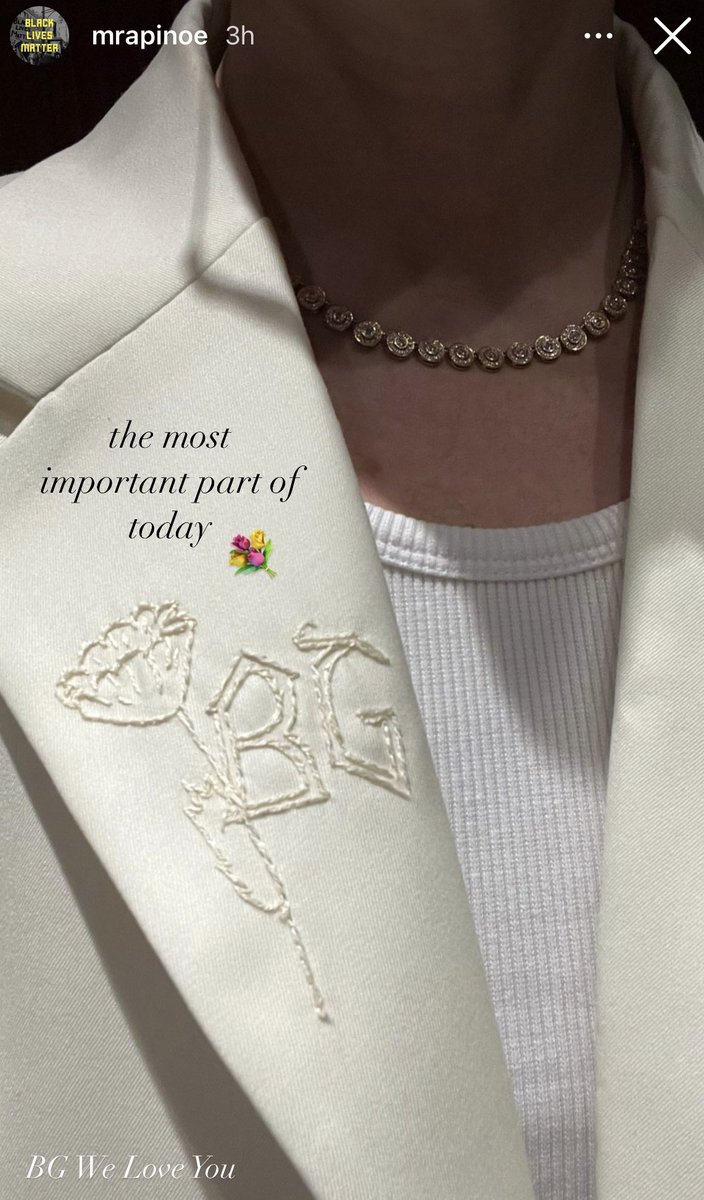 Megan Rapinoe received the Presidential Medal of Freedom with the initials “B.G.” stitched on her lapel 🙏