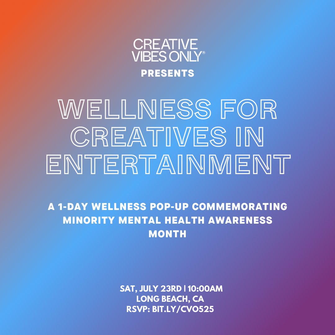 CreativeVibesO's tweet photo. Reserve your spot at Wellness For Creatives in Entertainment | Pop-up in Long Beach Saturday July 23 - https://t.co/T7vZmyjuC2 https://t.co/3AkkVEdOB0