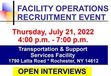 GreeceCentral's tweet photo. Greece Central is hosting a recruitment event for immediate openings in their Facility Operations Dept. Open interviews will be conducted between 4-7 pm on Thursday, July 21 at the Transportation &amp; Support Services Facility, 1790 Latta Rd. For more info: https://t.co/USwjbuPqAv https://t.co/jlMQh5lYf8