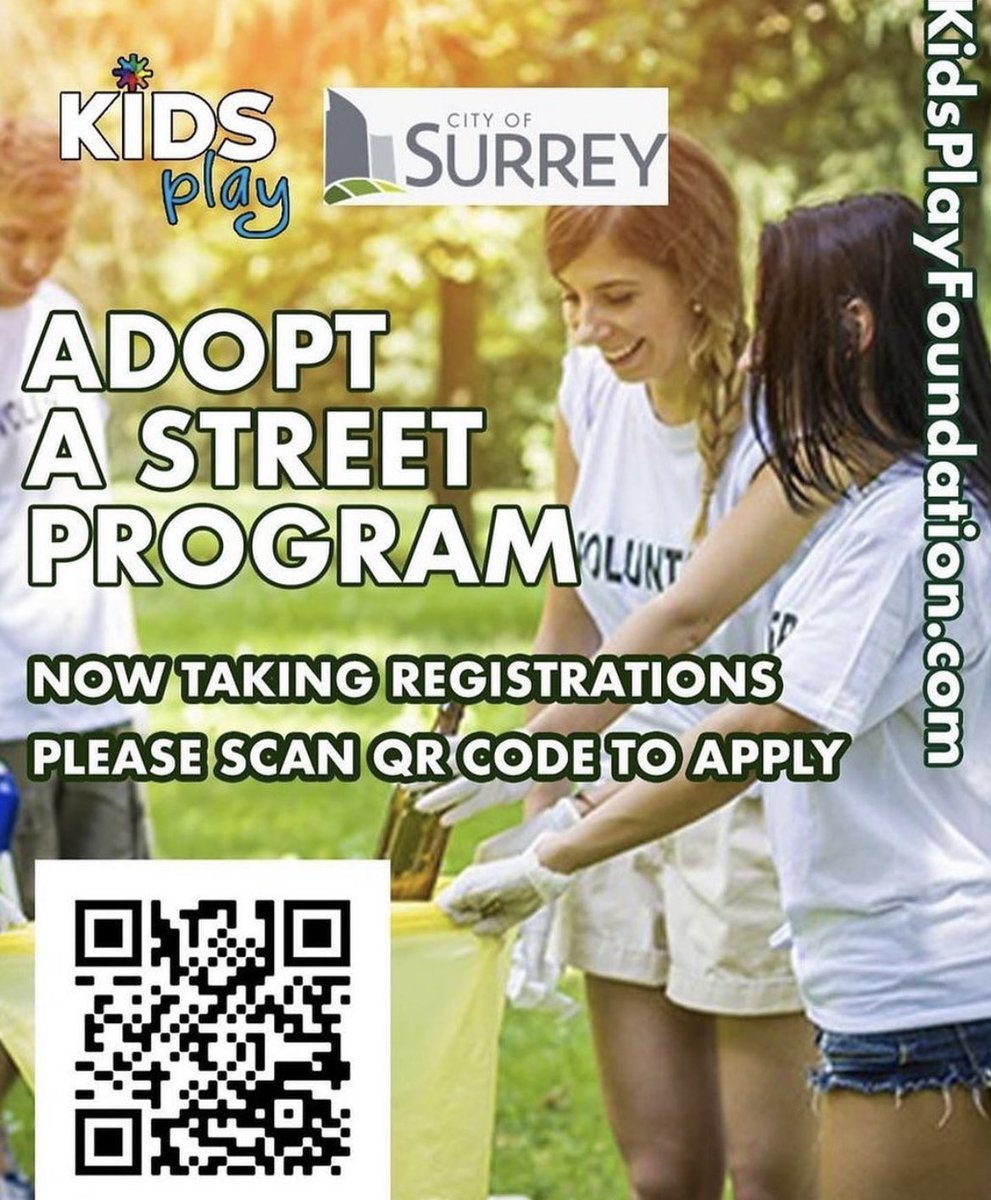 KidsPlayFounda1's tweet photo. Join us for our next street clean up on July 16th from 11AM-1PM. 

#OperationGreen presents Project #GreenLife - a program initiated and run by youth! Our team has partnered with @CityofSurrey to Adopt-A-Street in our community!

To register, complete the registration form. https://t.co/DSCEiTeCMB