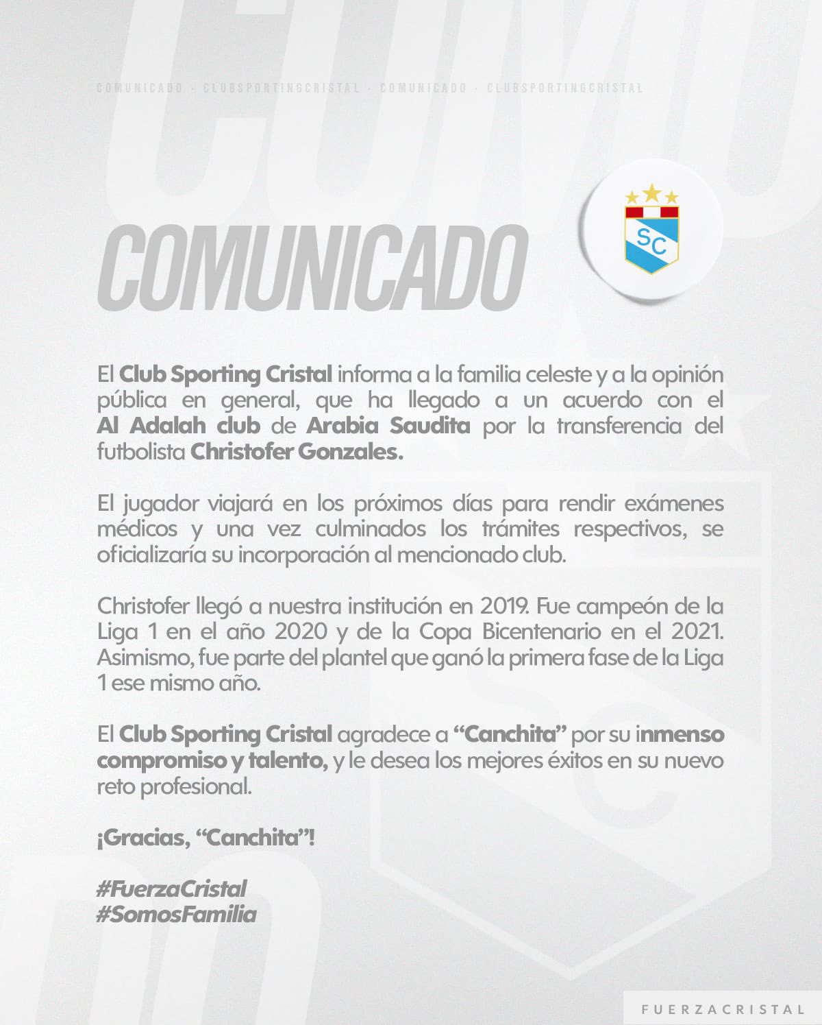 comunicado sporting cristal