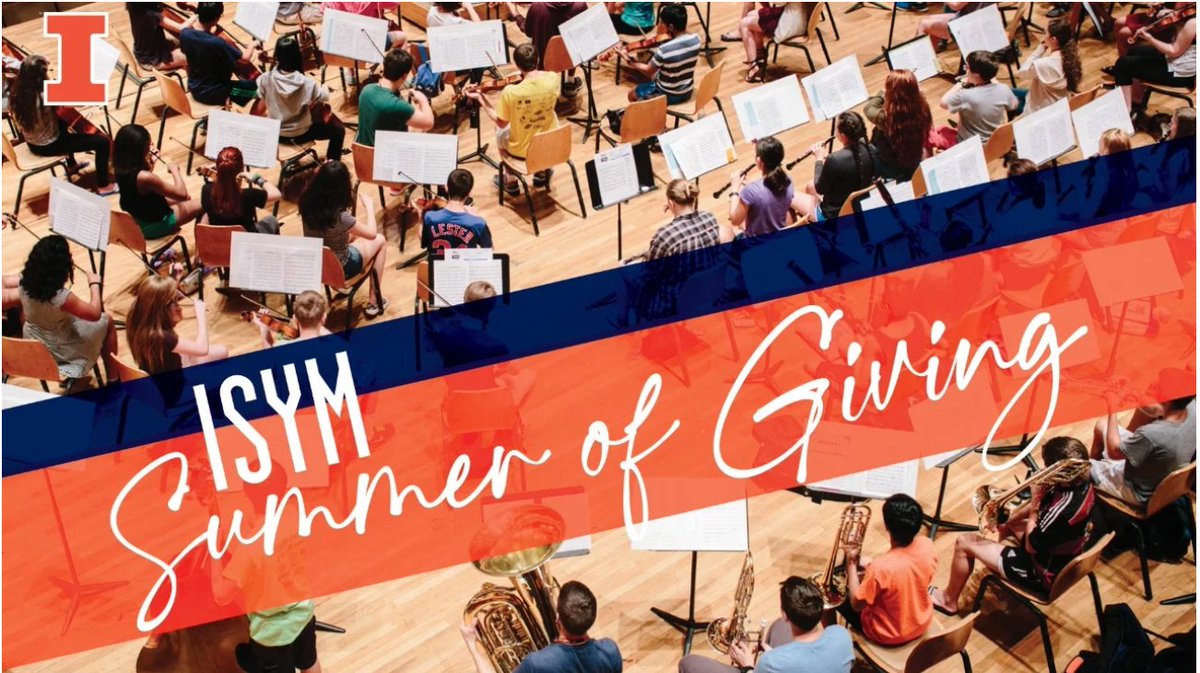 ISYM_UIUC's tweet photo. Help make ISYM possible for future students by supporting ISYM scholarships: https://t.co/aD4vRyMdZL

#isym #musiceducation #illinoismusic https://t.co/pCZ91jxt5G