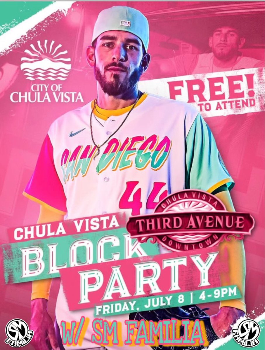 Let’s gooooooo!!!!!! We headline at 8!
#latinreggae #lafamilia #sandiego 
<a href="/Padres/">San Diego Padres</a>