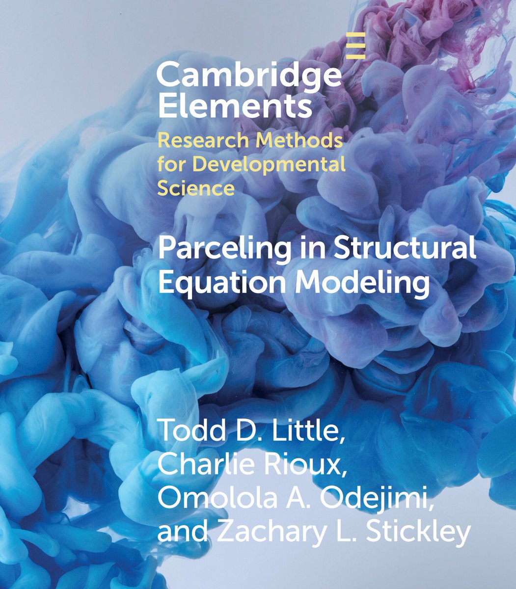 Charlie_Rioux's tweet photo. Our @CUP_Elements monograph now out! Free for 2wks! https://t.co/T7fE9r5otE

🧑‍💻Thorough introduction to parcels in SEM, including:

-What are they
-Why use them
-Different methods to make them + how to choose
-Longitudinal models
-Missing data
-Their use in previous literature https://t.co/FmLBVfGngC