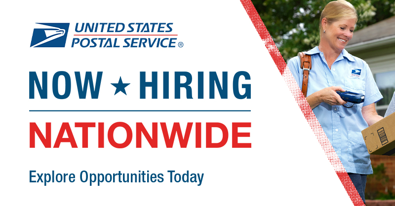 USPS's tweet photo. The United States Postal Service is actively recruiting for many positions that may be perfect for you. 

Whether you are looking for full time, part time or seasonal positions, we have options available.