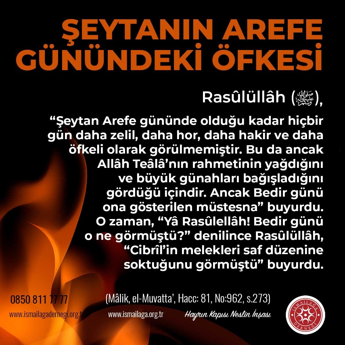 📌   Şeytanın Arefe günündeki öfkesi..