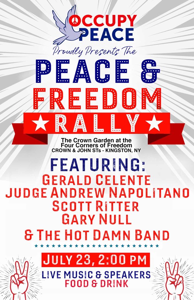 geraldcelente's tweet photo. There comes a time you need to fight for what you believe in. Stop the war in #Ukraine. Join the rally for peace in #Kingston. Don’t let people like @SecBlinken and @SecDef, both who made fortunes off wars, lead us to peril against Russia https://t.co/2Yu8XJ9WPu