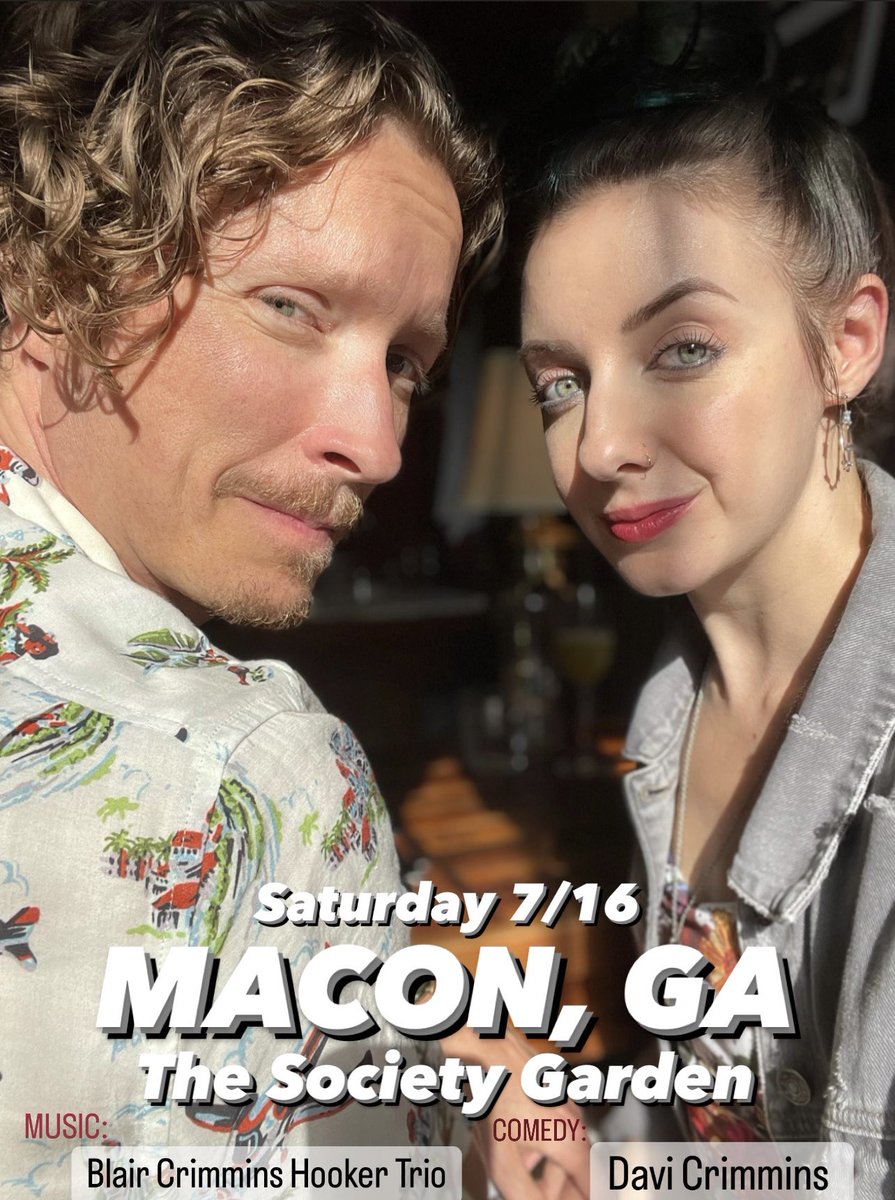 for the first time ever … this man is opening for lil’ ol’ ME ❤️‍🔥 we MACON new friends in MACON next week. 
 don’t miss out : davicrimmins.com/tour