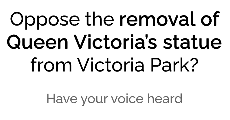 WRPolling's tweet photo. Do you oppose (potential) removal of Queen Victoria's statue in Victoria Park? Tell us in this 1 minute poll in order to support data driven decision making for our community.