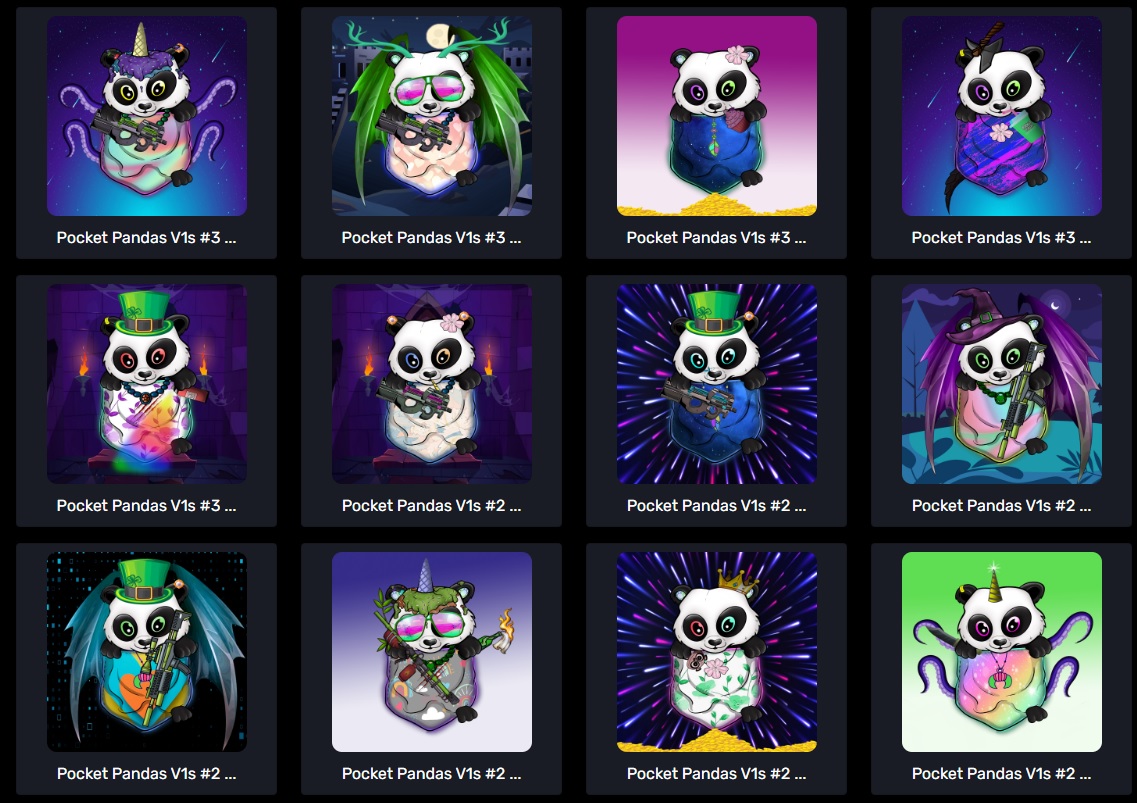 pandas_pocket's tweet photo. Some of the amazing Pocket Pandas minted so far!! Guys minting is only 21 Matic! Come join us now! 

https://t.co/KF4Gps3meb

#nfts #nft #nftmint #nftcommunity #nftart #nftartwork https://t.co/biOqCt6mHt