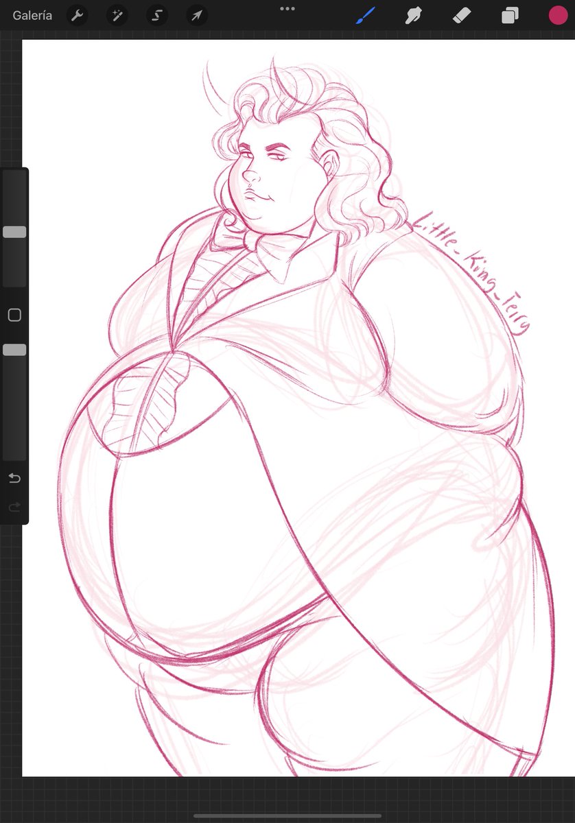 LittleKingTerry's tweet photo. WIP: Nothing more satisfying than seeing a fat god of lies in a fancy outfit UwU👌

Sorry I saw the new Loki series leaks and couldn't help but draw him #fatloki #loki #ssbhm #weightgain #feederism https://t.co/P1mMJyTH6V