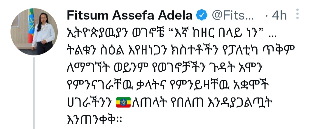 MuluWorku6's tweet photo. ሲጀመር በዘር ተዋፅኦ የተዋቀረ ፓርቲ ውስጥ ተሰባስበው "እኛ ከዘር በላይ ነን" ማለቱ አያሳምንም። ቢታመን እንኳ የማያቋርጥ የወገን እልቂትን አሳንሶ 'ትልቁን ስዕል (ብልፅግናን?) የሚያዘናጉ ክስተቶች' ብሎ መጥራት አይከብድም? Have some empathy! https://t.co/KNfCWrpvB9