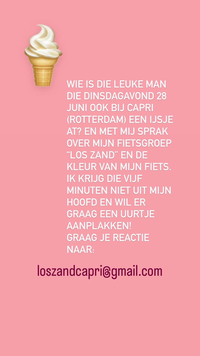 Twitter, laat je kracht zien! Mijn vriendin heeft een ontzettend leuke man ontmoet, maar geen telefoonnummer of naam! Laten we de (mogelijke) liefde een handje helpen! #RETWEEETME #retweetislief #langlevedeliefde <a href="/IjssalonCapri/">Capri Ijssalon</a>