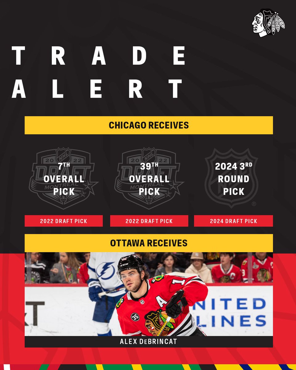 NHLBlackhawks's tweet photo. 🚨 TRADE ALERT 🚨 We're picking tonight! https://t.co/ci3RUkQ1q0
