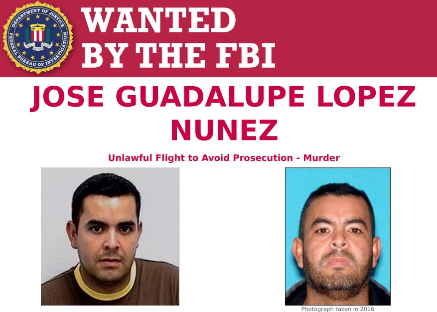 FBIMostWanted's tweet photo. The #FBI offers a reward of up to $5,000 for info leading to the arrest of Jose Guadalupe Lopez Nunez, wanted for his alleged participation in the killing of his girlfriend. Her body was found in the Sacramento River near Isleton, CA, on Sept 4, 2017: https://t.co/z0HukxnYLZ https://t.co/x9WpeYWkUI