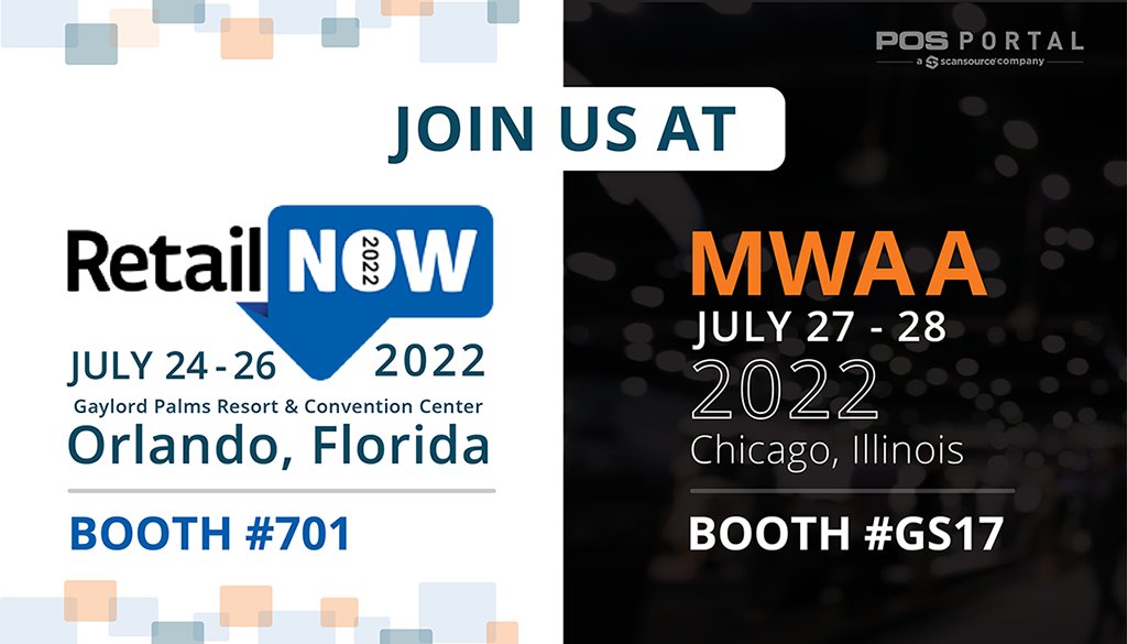 POS_Portal's tweet photo. We're hitting the road in a few weeks for @RSPARetailNOW in Orlando and @MWAA in Chicago. Let's meet up to talk about secure payments and hardware solutions. #RSPARetailNOW #MWAA2022 https://t.co/midXkBV3hw