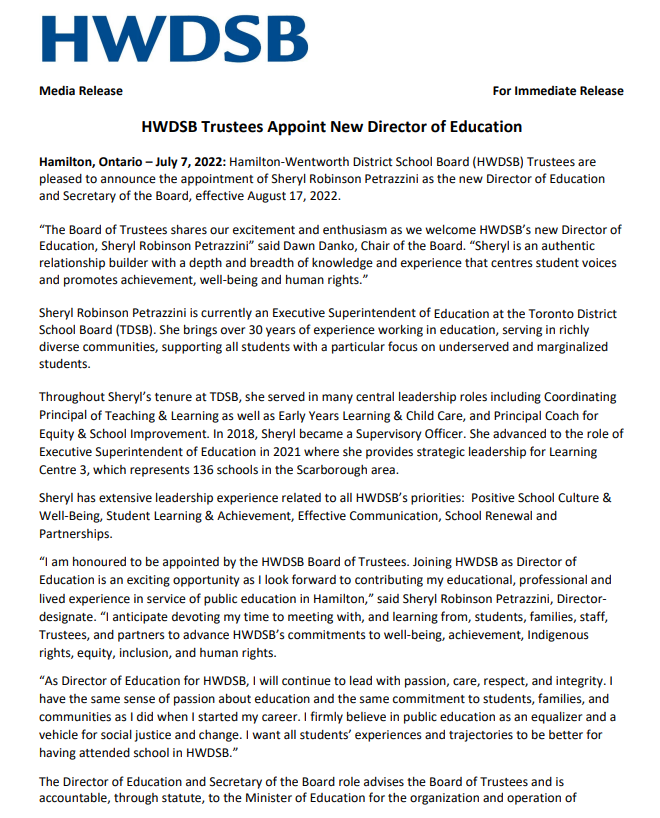 HWDSB tweet media