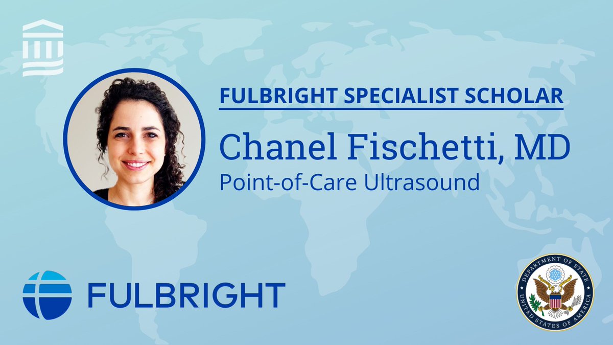 EM faculty <a href="/ChanelFischetti/">Chanel Fischetti</a> was selected as a Fulbright Specialist Scholar! She will be paired with a country to share her expertise in POC #ultrasound. Congratulations Dr. Fischetti! <a href="/FulbrightPrgrm/">The Fulbright Program</a> #globalhealth #emergencymedicine