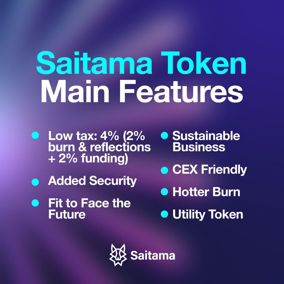 #Saitama Long term gem 💎 with fully doxxed dev team and solid community, Saitama creates tech that makes DeFi simple and safe. Their new wallet #SaitaPro with staking, farming, swap, Credit Card payment implemented is coming this month. 🔥
Get @WeAreSaitama on Uniswap (ERC20)
