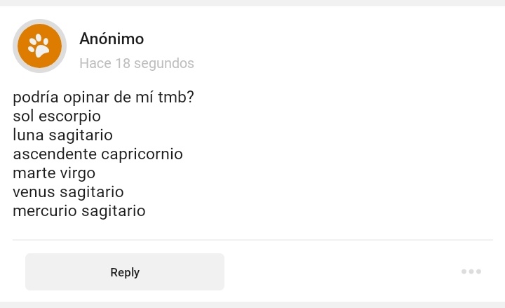 ccrunastica's tweet image. me gusta ese mercurio 🤗
muy elocuente para hablar, una personalidad muy sagitariana.
de vez en cuando le das un alto a tus sensaciones de libertad, por tu asc en capri.
marte en virgo, normal.
como tienes stellium en sagi, te hace una persona muy entretenida - 🕯️