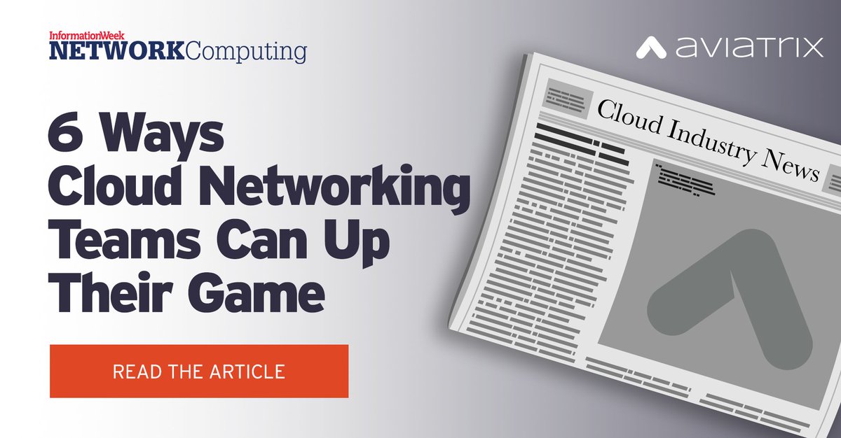 Aviatrix cloud networking veteran and former Citi global head of network engineering John Gonsalves shares six tips that cloud networking teams can apply to #ACE up their game in the cloud.

Read the article: bit.ly/3OUoK9D

#multicloud #cloudnetworking